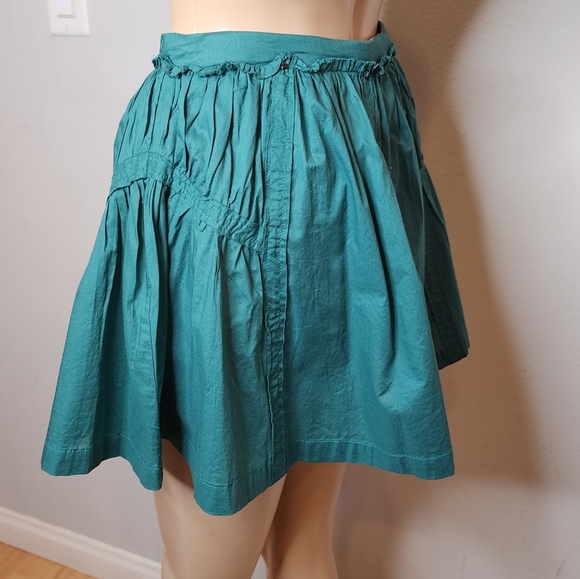 NWT Bill Tornade Green Cotton Micro Mini Skirt Vintage Size 8 y2k 90s - Picture 6 of 16